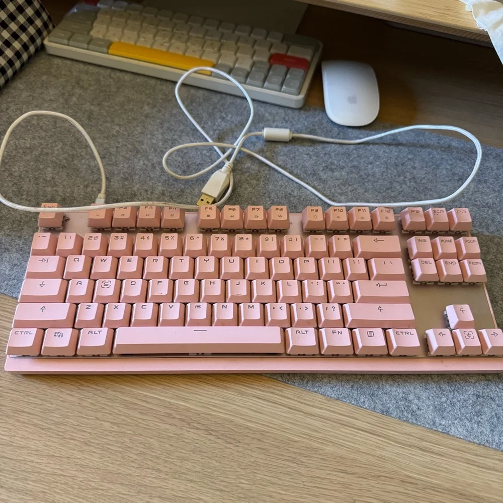 Pink mechanical keyboard